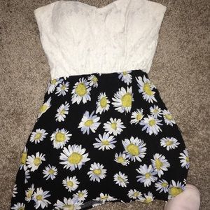 Strapless Sunflower Dress